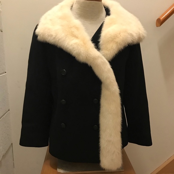 Hollywood Mink & Wool Black Jacket. Size Small - Picture 2 of 6
